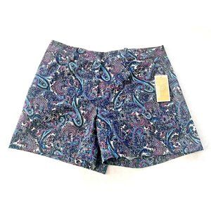 Womens Michael Kors Paisley Print Shorts Size 6